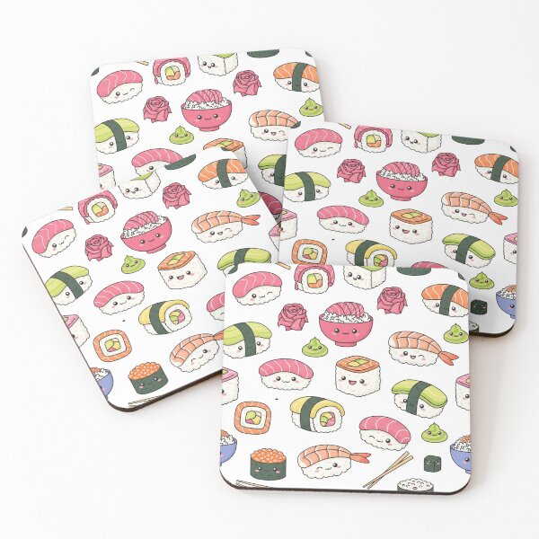 Item preview, Kawaii Sushi Parade – Cute Japanese Food Pattern designed and sold by unthinkabletees.