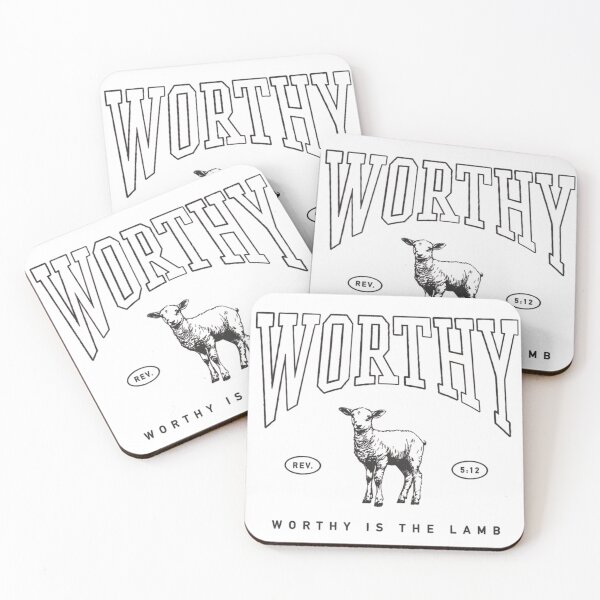 Artikelvorschau, Würdig ist das Lamm – Christliches Design mit Lamm entworfen und verkauft von Kingdom Studio.