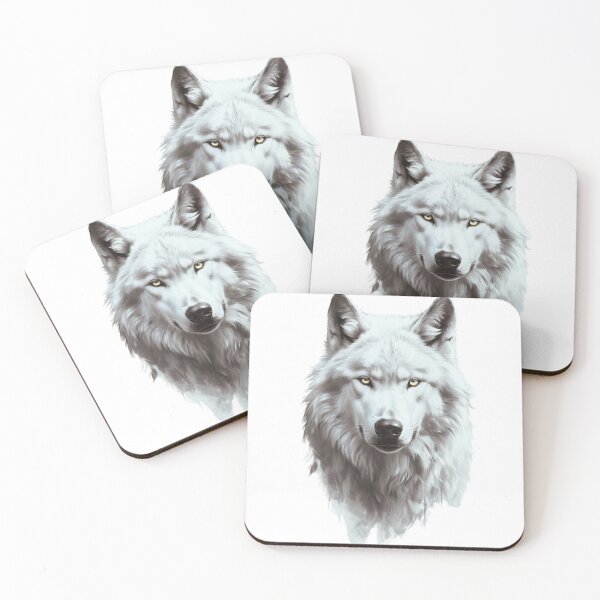 Item preview, Direwolf, white wolf, werewolf designed and sold by inkdrinkingdove.
