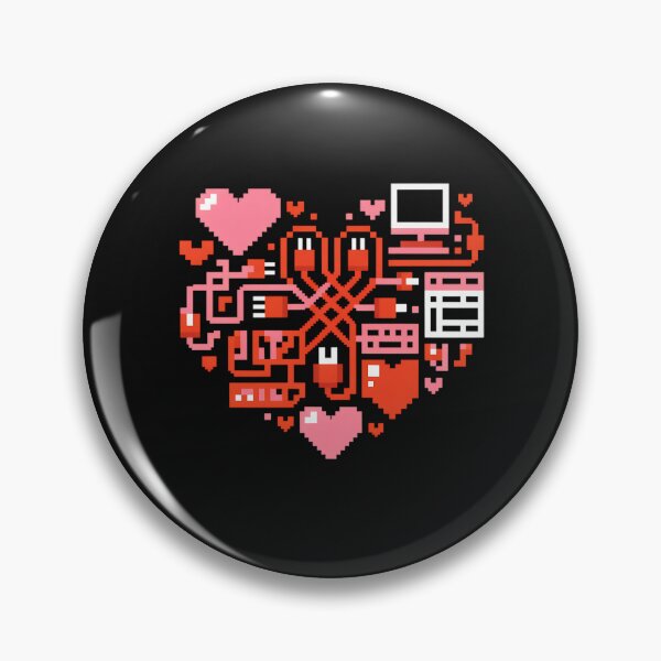 Artikelvorschau, IT-Technik-Support Retro-Herz Valentinstag Programmierer Coder entworfen und verkauft von clothesy7.