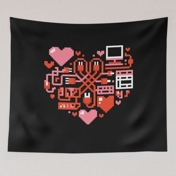Item preview, IT Tech Support Retro Heart Valentines Day Programmer Coder designed and sold by clothesy7.