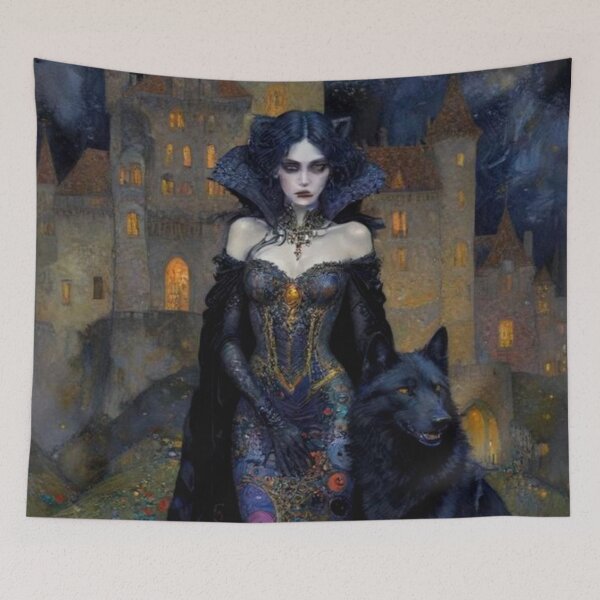 Item preview, Vampiress and Her Wolf designed and sold by TheDarkWardrobe.