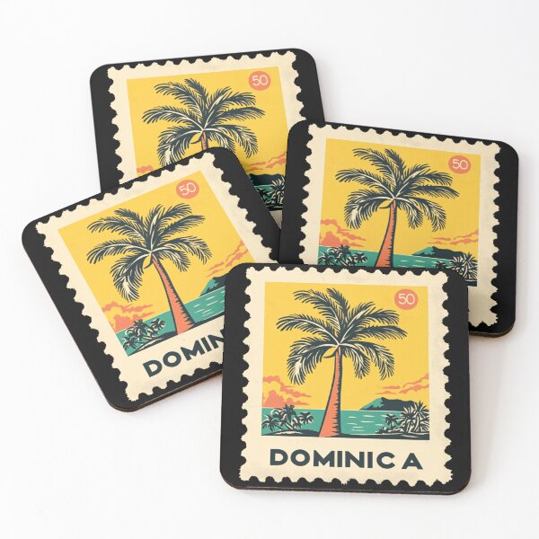 Item preview, Vintage Dominica Postage Stamp Art - Tropical Nature Isle Paradise designed and sold by tiigerdad.