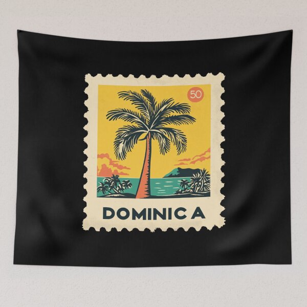 Item preview, Vintage Dominica Postage Stamp Art - Tropical Nature Isle Paradise designed and sold by tiigerdad.