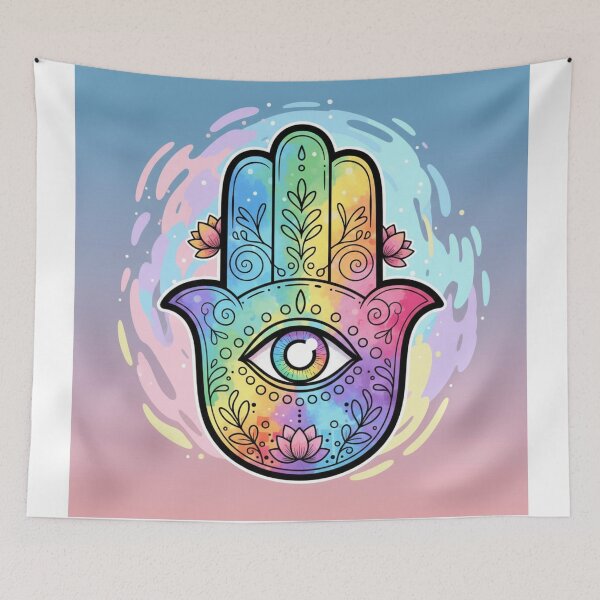 Item preview, Colorful Hamsa designed and sold by mezzilicious.
