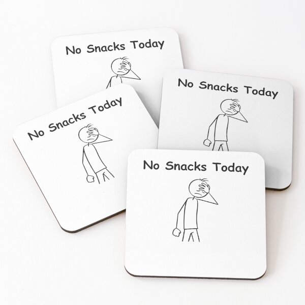 Item preview, No Snacks Today – Funny Diet Quote, Relatable Food Humor, Minimal Typography Design designed and sold by adjamine.