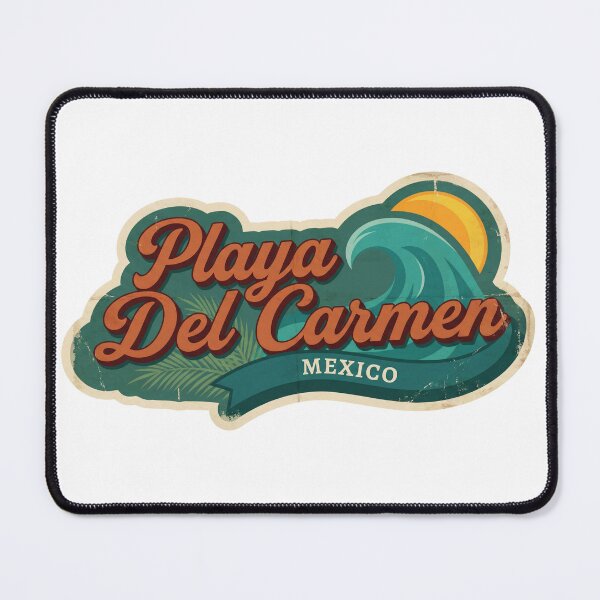 Item preview, Viaje retro de Playa Del Carmen México Pegatina designed and sold by carshapes.