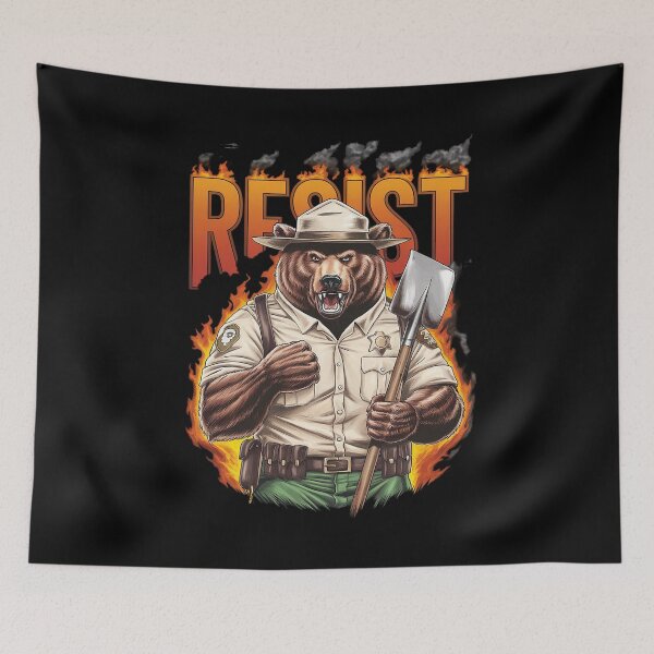 Item preview, Smokey The Resist Bear Nation Park Men Women  designed and sold by MythWoot.