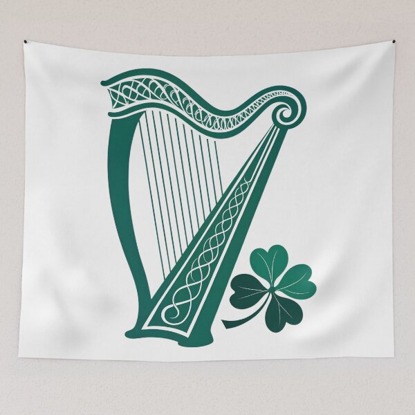 Item preview, Minimalist Irish Harp Silhouette – Modern Celtic Ireland Design designed and sold by VividOrganica.