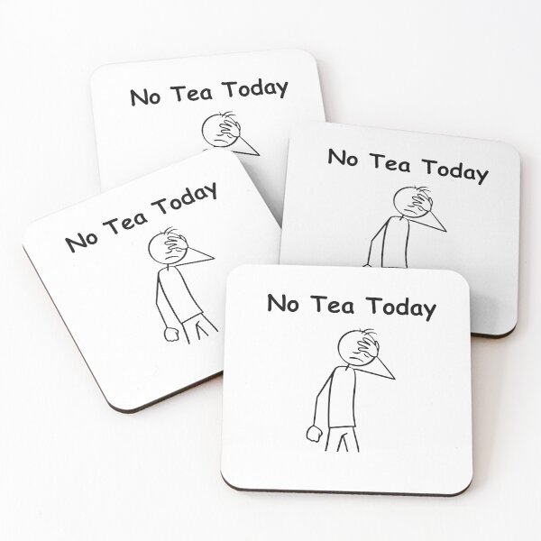 Item preview, No Tea Today – Funny Tea Lover Quote, Relatable Beverage Humor, Minimal Typography Design designed and sold by adjamine.