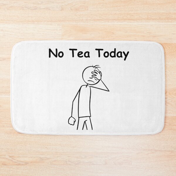 Item preview, No Tea Today – Funny Tea Lover Quote, Relatable Beverage Humor, Minimal Typography Design designed and sold by adjamine.