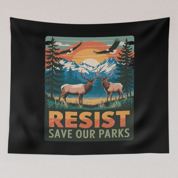 Item preview, Resist Save Our Parks US National Outdoor Lovers designed and sold by CombatTask.