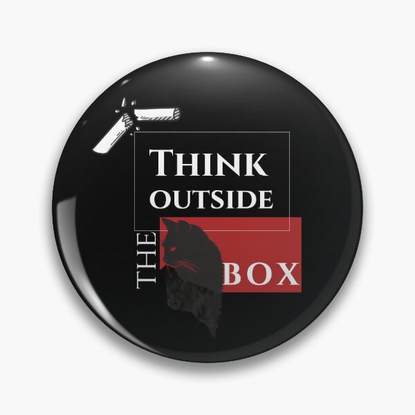 Item preview, Think Outside the Box – Creative Black Cat Motivation Quote Art. designed and sold by Artistry-Nadia.