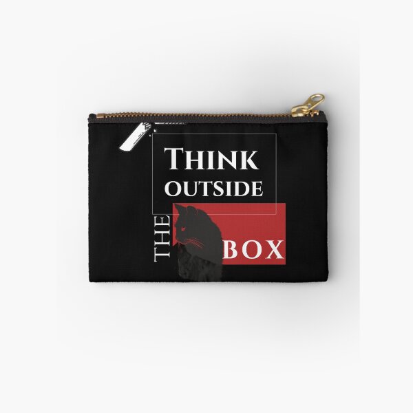 Item preview, Think Outside the Box – Creative Black Cat Motivation Quote Art. designed and sold by Artistry-Nadia.