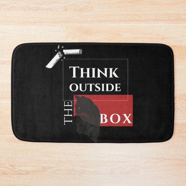 Item preview, Think Outside the Box – Creative Black Cat Motivation Quote Art. designed and sold by Artistry-Nadia.