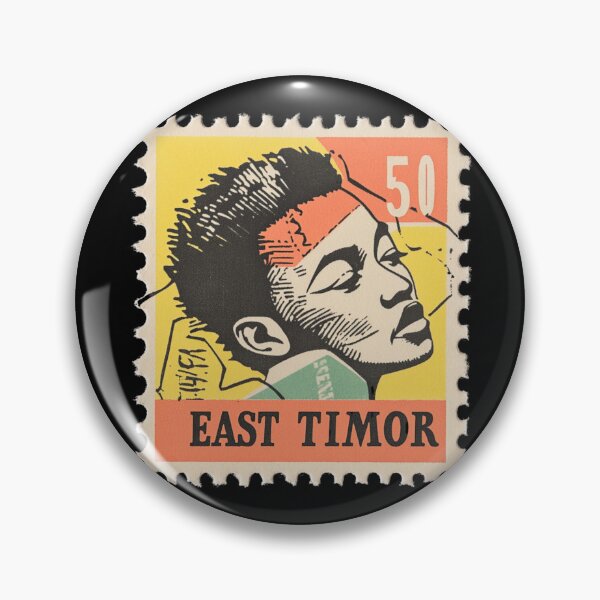 Artikelvorschau, Vintage-Briefmarkenkunst aus Osttimor – Modernistisches Inselporträt entworfen und verkauft von tiigerdad.
