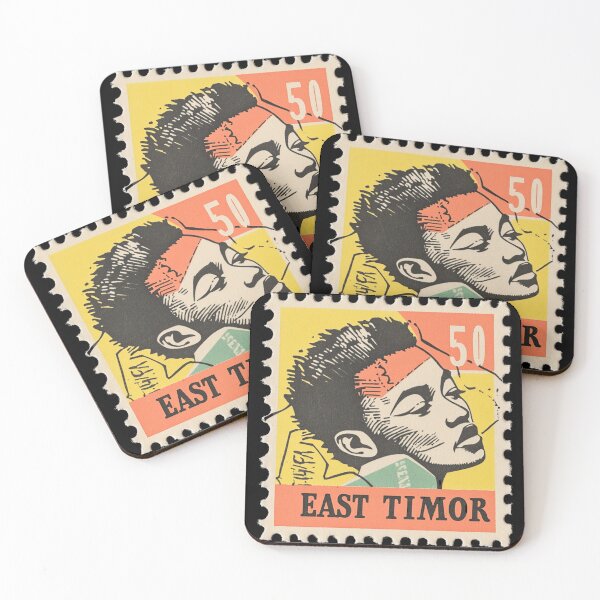 Item preview, Vintage East Timor Postage Stamp Art - Modernist Island Portrait designed and sold by tiigerdad.