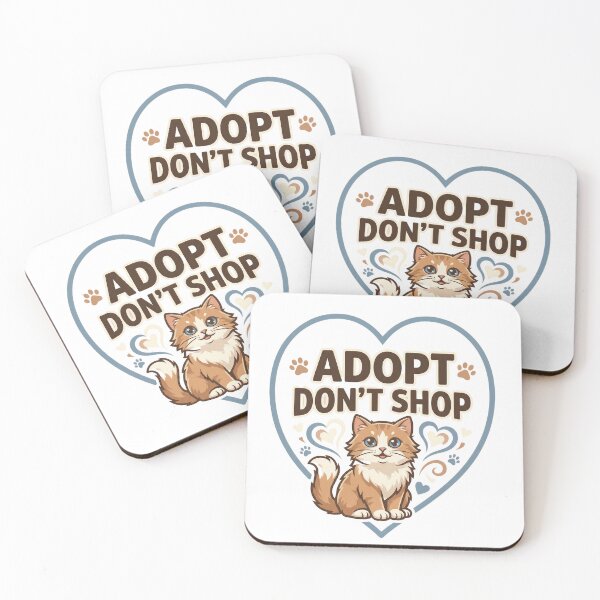 Item preview, Adopt Don't Shop Cat Rescue Advocacy Animal Welfare designed and sold by Quillway.