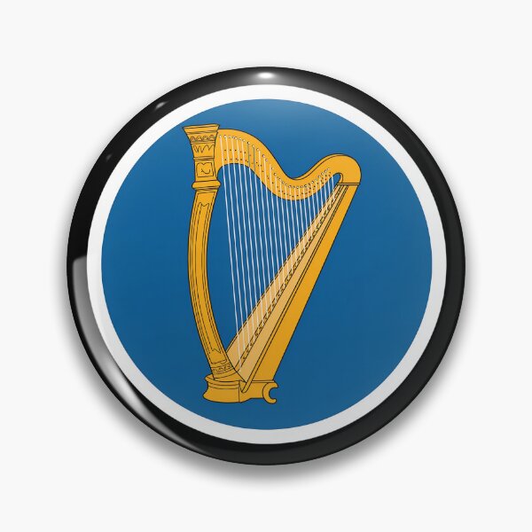 Item preview, Golden Irish Harp Emblem – Classic Heraldic Celtic  designed and sold by VividOrganica.