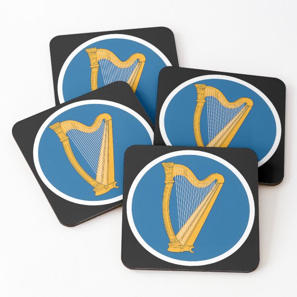 Item preview, Golden Irish Harp Emblem – Classic Heraldic Celtic  designed and sold by VividOrganica.