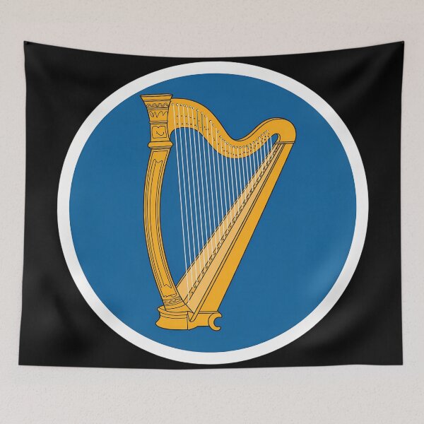 Item preview, Golden Irish Harp Emblem – Classic Heraldic Celtic  designed and sold by VividOrganica.