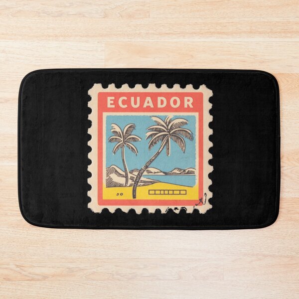 Item preview, Vintage Ecuador Postage Stamp Art - Tropical Pacific Coast & Palms designed and sold by tiigerdad.