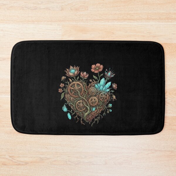 Item preview, Valentine Day Nature Gear Heart – Steampunk Floral Love Art designed and sold by Sitred123.