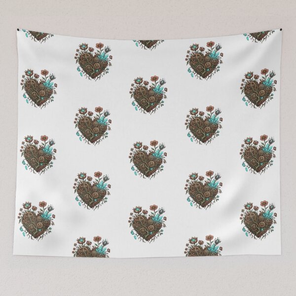 Item preview, Valentine Day Nature Gear Heart – Steampunk Floral Love Art designed and sold by Sitred123.