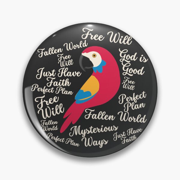 Item preview, Christian Parrot- Squawk! Fallen World! - Atheist Animals  designed and sold by EvergreenRevolt.