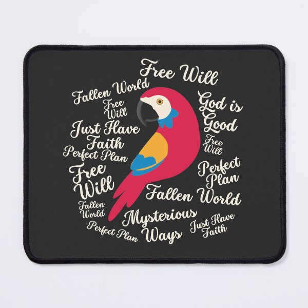 Item preview, Christian Parrot- Squawk! Fallen World! - Atheist Animals designed and sold by EvergreenRevolt.