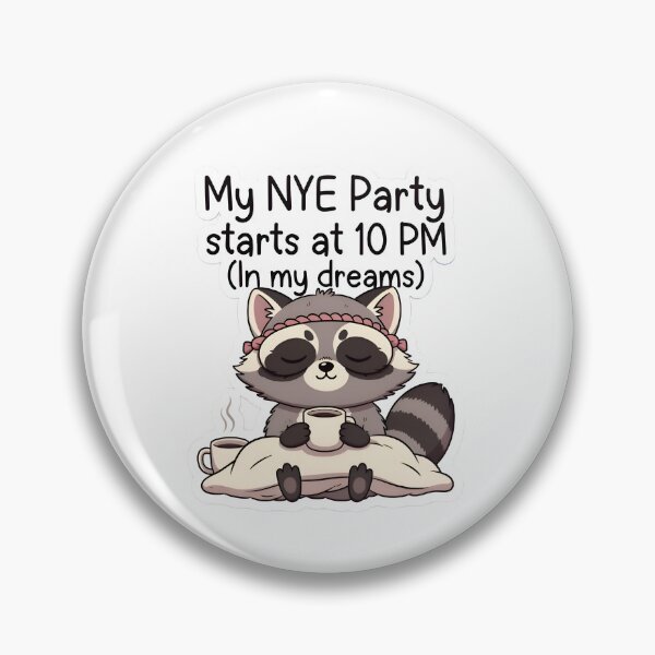 Item preview, Sleepy Raccoon Introvert New Year - Funny NYE Quote designed and sold by MukuMint.