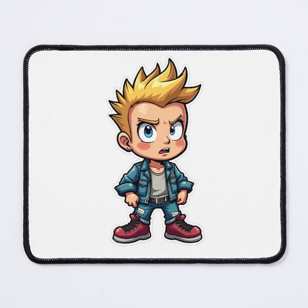 Item preview, Edgy Chibi Punk Boy - Cool Meme Vibe designed and sold by SpektroDesign.