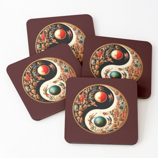 Item preview, Taijitu, Variance of Duality – Surreal Balance of Myth and Mandate designed and sold by daweave77.