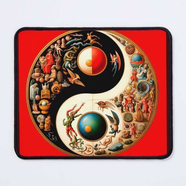 Item preview, Taijitu, Variance of Duality – Surreal Balance of Myth and Mandate designed and sold by daweave77.