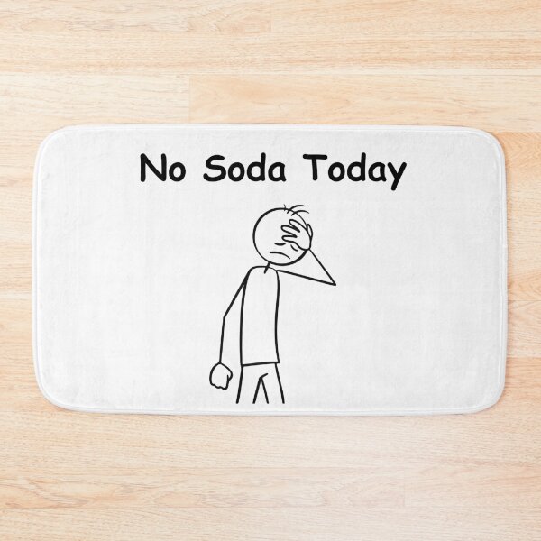 Item preview, No Soda Today – Funny Soft Drink Quote, Relatable Sugar-Free Humor, Minimal Typography Design designed and sold by adjamine.