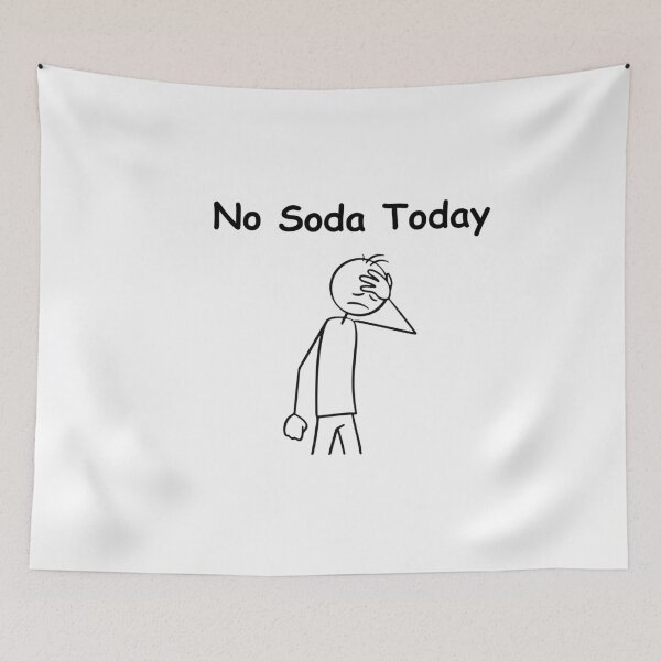 Item preview, No Soda Today – Funny Soft Drink Quote, Relatable Sugar-Free Humor, Minimal Typography Design designed and sold by adjamine.