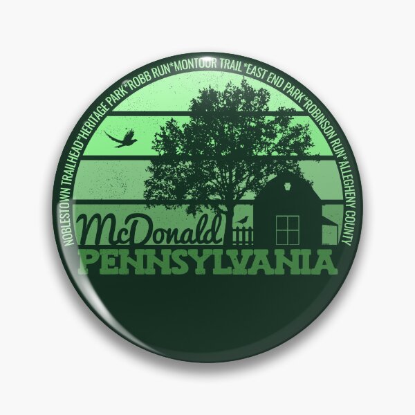 Item preview, McDonald Pennsylvania Sunset Retro Vintage Local Pride Logo designed and sold by CRHPOD20.