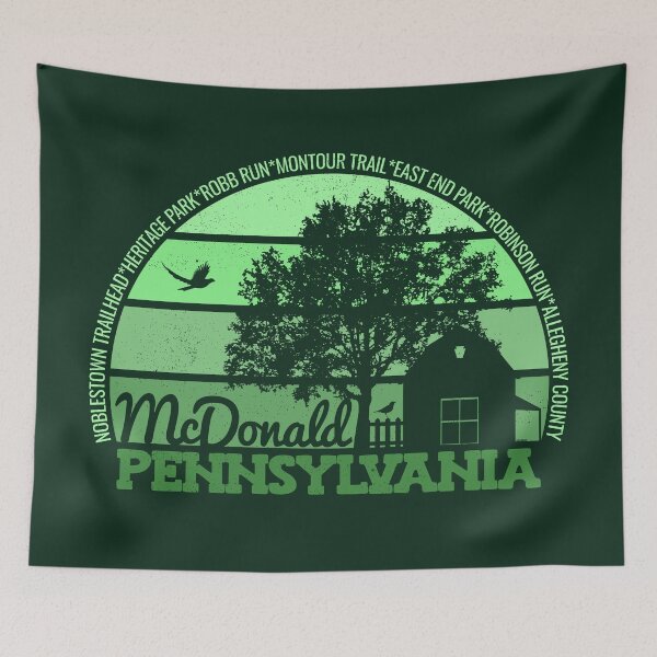 Item preview, McDonald Pennsylvania Sunset Retro Vintage Local Pride Logo designed and sold by CRHPOD20.