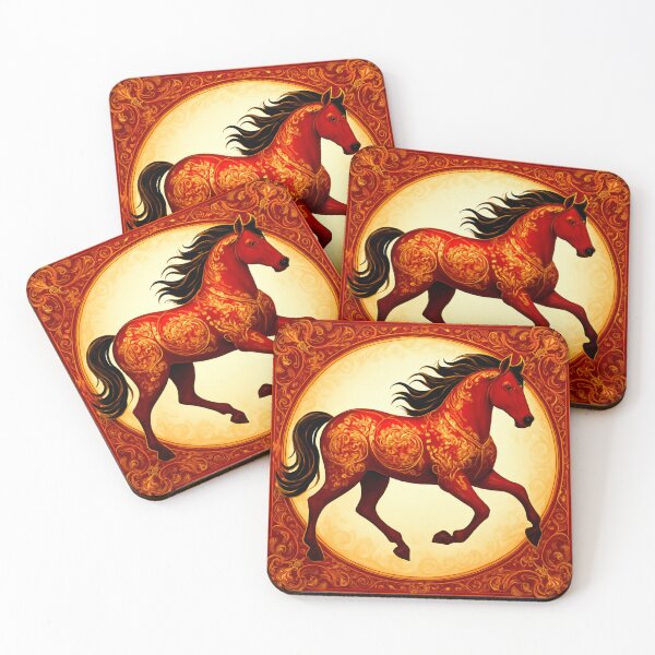 Item preview, Fire Horse of Luck and Protection 2026 designed and sold by Zofia Sosnecka.