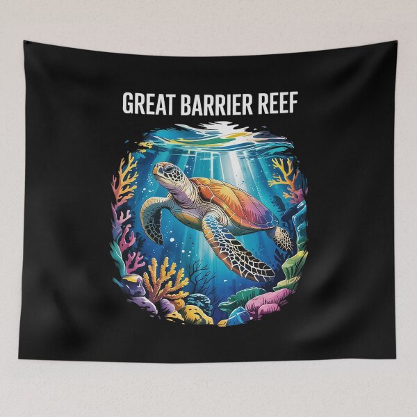 Item preview, Coral reef Sea Turtle Diving Australia Great Barrier Reef  designed and sold by CombatTask.