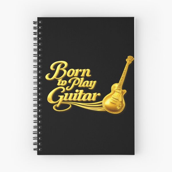 Item preview, Born to Play Guitar – Shiny Gold Guitar Design designed and sold by MySheetMusicArt.