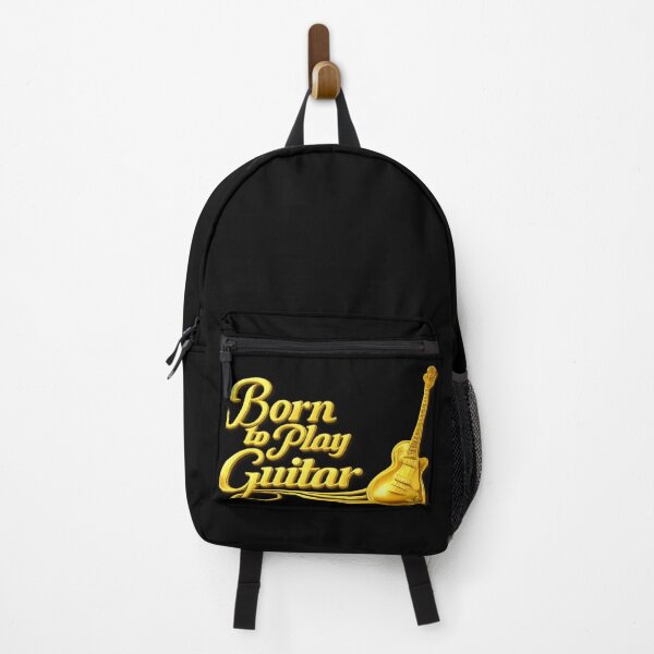 Item preview, Born to Play Guitar – Shiny Gold Guitar Design designed and sold by MySheetMusicArt.