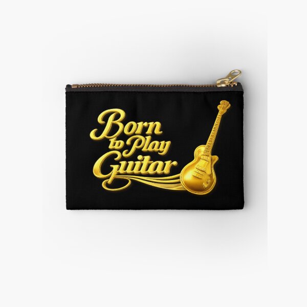 Item preview, Born to Play Guitar – Shiny Gold Guitar Design designed and sold by MySheetMusicArt.