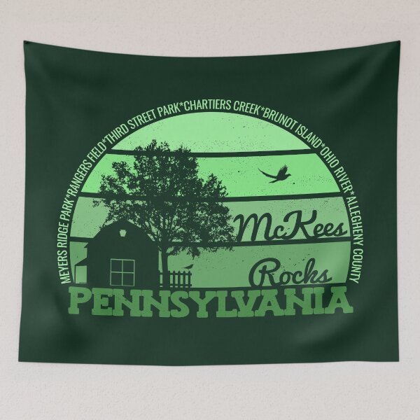 Item preview, McKees Rocks Pennsylvania Sunset Retro Vintage Local Pride Logo designed and sold by CRHPOD20.