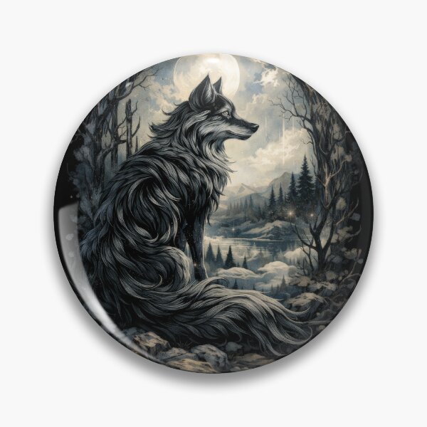 Item preview, Lone Wolf Under Moonlit Skies designed and sold by Daagath.