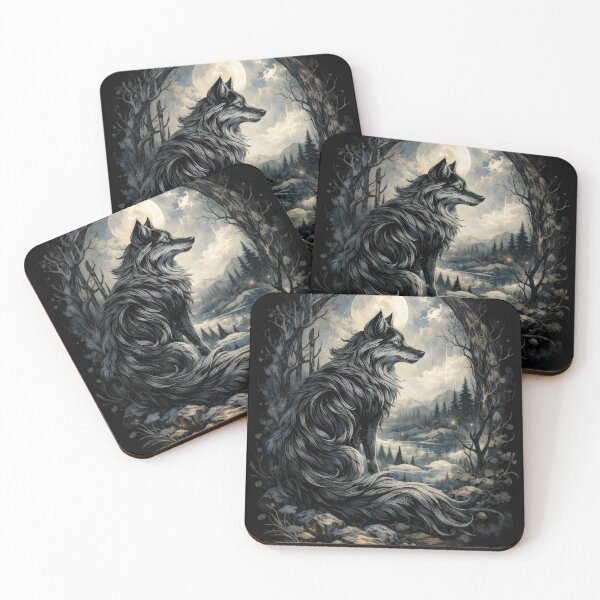 Item preview, Lone Wolf Under Moonlit Skies designed and sold by Daagath.