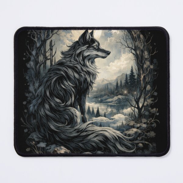 Item preview, Lone Wolf Under Moonlit Skies designed and sold by Daagath.