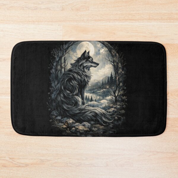 Item preview, Lone Wolf Under Moonlit Skies designed and sold by Daagath.