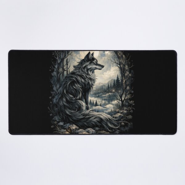 Item preview, Lone Wolf Under Moonlit Skies designed and sold by Daagath.