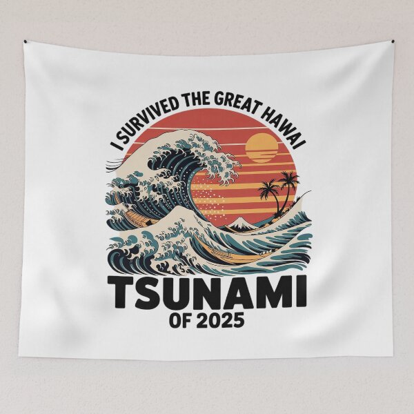 Item preview, Epic Survival I Survived The Great Hawaii Tsunami of 2025 2  designed and sold by MythWoot.